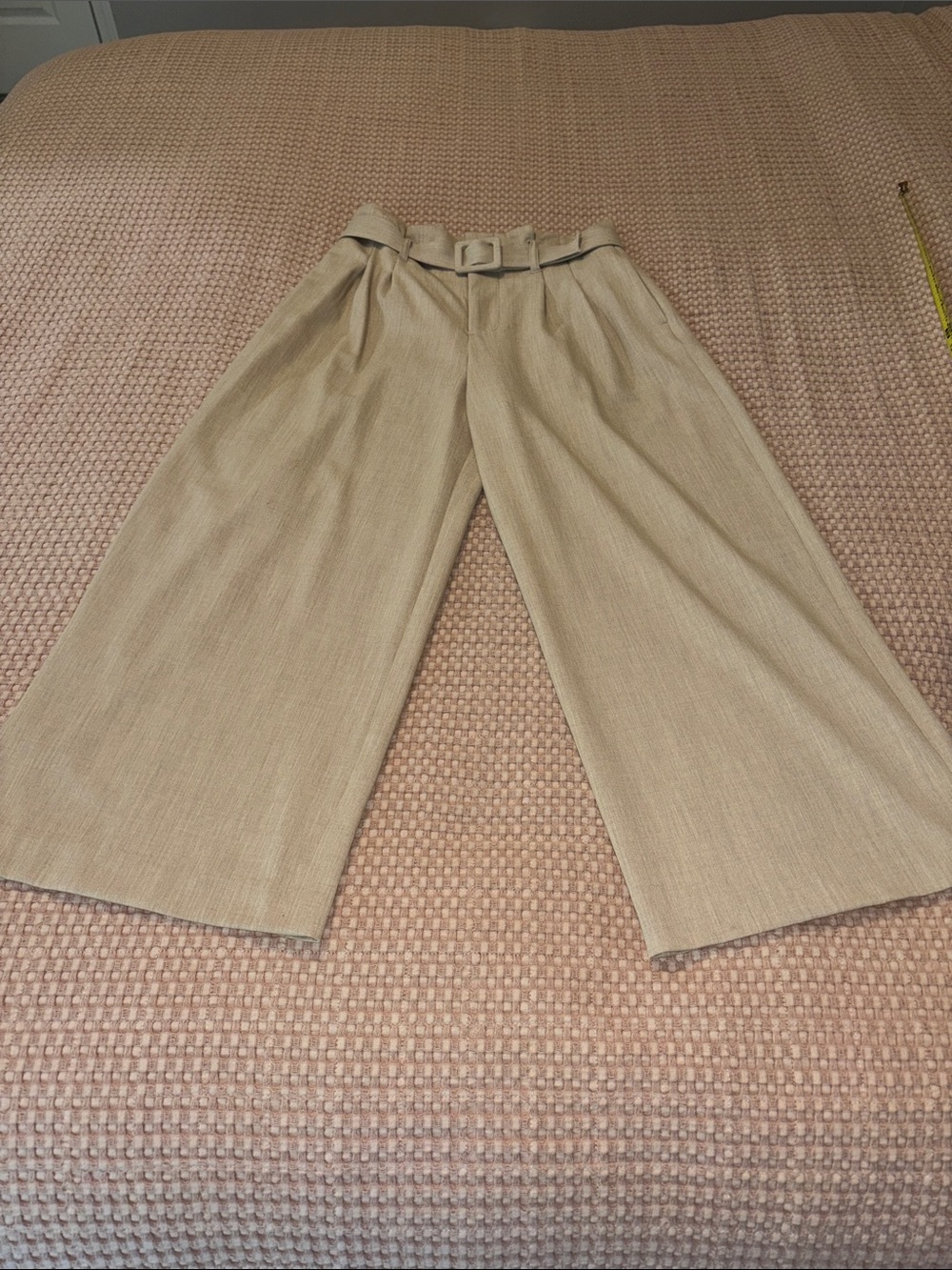 Nine West High-Waist Wide-Leg Pants - Beige size M - Picture 3 of 9